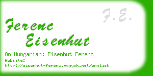 ferenc eisenhut business card